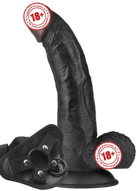 Lovetoy Easy Strapon 21.5 cm Kemerli Realistik Zenci Penis