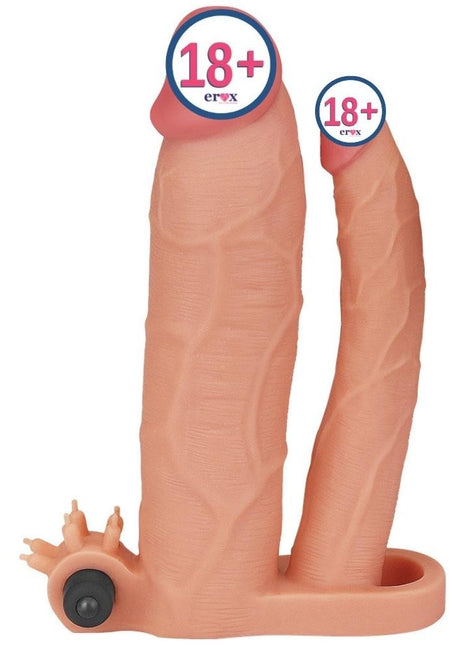 Lovetoy Pleasure X Tender 7.6 cm Dolgulu Çift Taraflı Penis Kılıfı