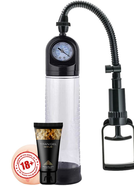 Erox World Men's Pump Dijital Mekanizmalı Manuel Penis Pompası Kampanya Paket