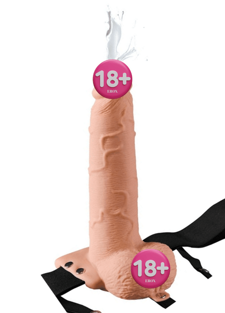 Pipedream Fetish Fantasy Series 9'' Hollow Boşalabilir Realistik Strapon