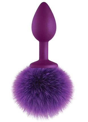 Erox Luxury Purple Silicone Bunny Tail Purple Kuyruklu Anal Plug
