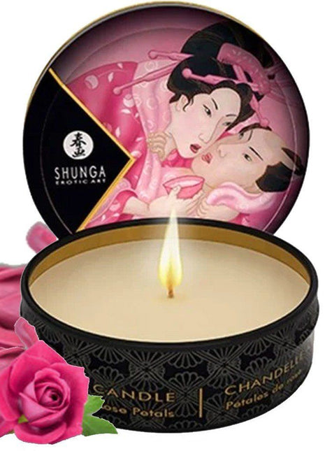 Shunga Mini Massage Candle Rose Petals 30 Ml Erotik Masaj Mumu