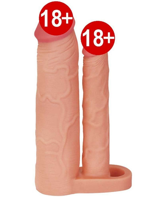 Lovetoy Pleasure X Tender 5 cm Dolgulu Çift Taraflı Penis Kılıfı