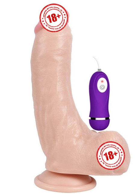 Shequ Vibrating Dildo Lungton 22 Cm Titreşimli Realistik Penis XS-WBC10025-V