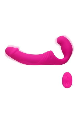 Uzaktan Kumandalı Double Rider Strapless Strap-on Pink