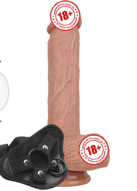 Simulation Of Skin Rotating Dildo 22 Cm Kemerli Dönebilen Hareketli Penis