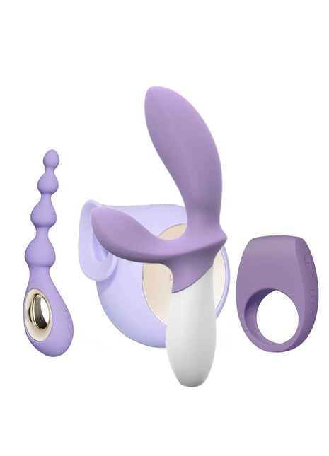 Christmas Lux Lelo Purple Edition 4 Parça Çiftlere Özel Ring Anal Emiş Güçlü Rabbit Vibratör Set
