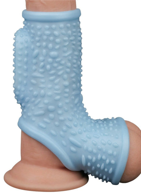 Lovetoy Drip Knights Ring Blue Testis Geçirmeli Titreşimli Yarım Penis Kılıfı