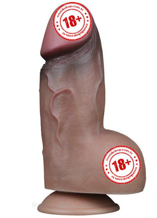 Lovetoy Dual Layered Platinum Silicone 18 Cm Gerçekci Kalın Realistik Penis