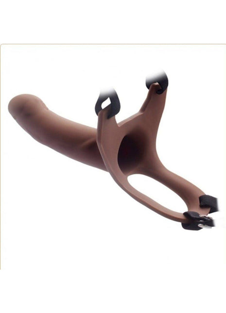 Hollow Strap-on Silicone Curved Dong Içi Boş Kemerli Penis 17 cm