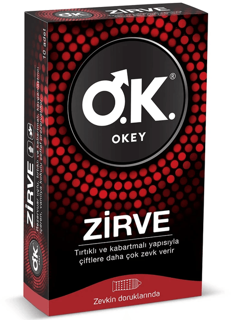 Okey Zirve 10'lu Paket Prezervatif Kondom