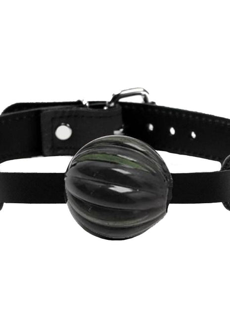 Erox Fetish Fantasy Series Master Blix Ball Gag Deri Ağız Topu-Siyah