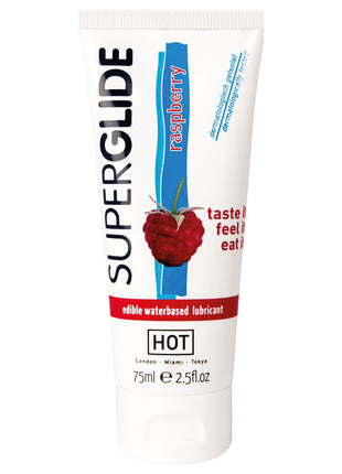 Hot Products Edibles Superglide Lube 75 ml Ahududu Aromalı Kayganlaştırıcı Oral Jel