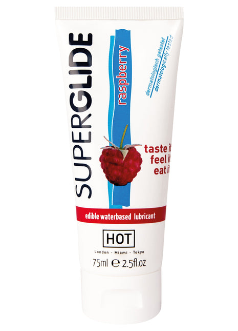 Hot Products Edibles Superglide Lube 75 ml Ahududu Aromalı Kayganlaştırıcı Oral Jel