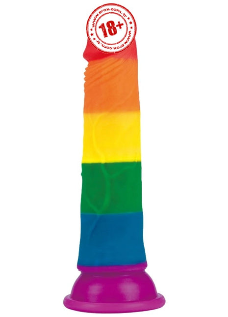 Lovetoy Prider Dildo 18.5 cm Renkli Soft Doku Realistik Penis LV410025