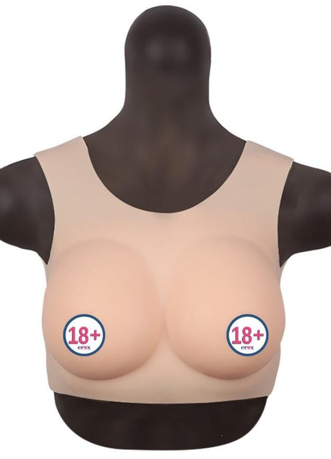 Bodysuit Crossdresser Askılı Giyilebilir Silikon Göğüs L Beden