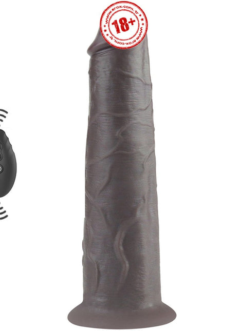 Lovetoy Dual Layered Silicone Rotator Black 20 Cm Hareketli Realistik Penis LV410220