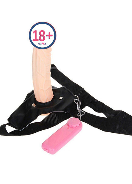 Titreşimli Strapon Belden Bağlamalı Yumuşak Yapıya Sahip Kemerli Penis