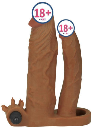 Lovetoy Pleasure X Tender 5 cm Dolgulu Titreşimli Çift Taraflı Penis Kılıfı