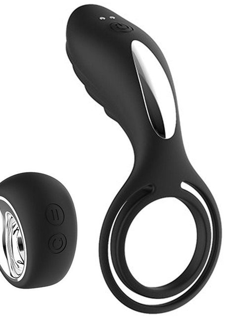 Private Body Safe Black Çok Yönlü Uzaktan Kumandalı Penis Halkası Anal Vibratör