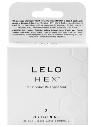 Lelo Hex Box 3 Pcs. Doğal Lateks Prezervatif Kondom