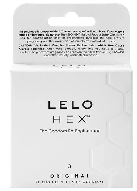 Lelo Hex Box 3 Pcs. Doğal Lateks Prezervatif Kondom