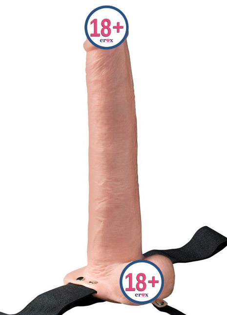 Fetish Fantasy Serisi 28 Cm Titreşimli Belden Bağlamalı İçi Boş Realistik Penis