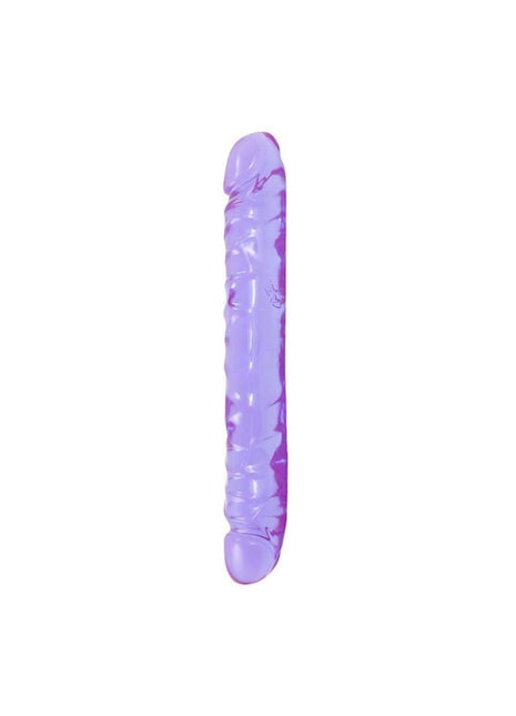 Çift Başlı Mor Realistik Jel Penis 30 Cm