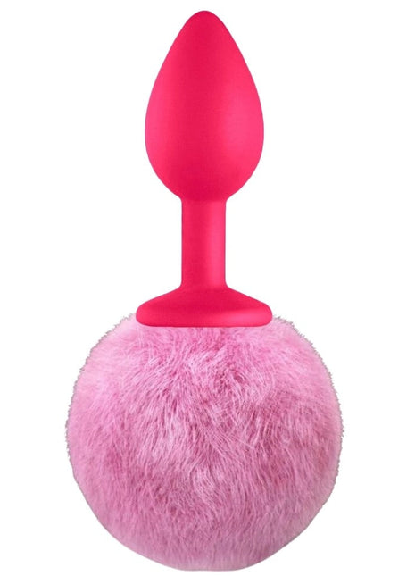 Erox Luxury Pink Silicone Bunny Tail Lilac Kuyruklu Anal Plug