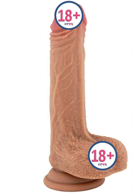 Erox Natural Texture 19 cm Çift Katmanlı Realistik Penis
