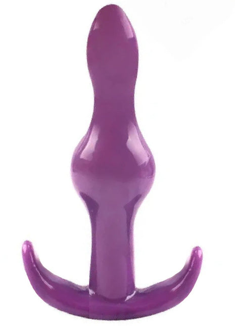 Erox Anal Fantasy Two Ribbed Silikon Anal Alıştırıcı Plug-Purple