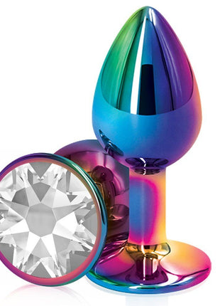 Erox Rainbow Hot Cooling White Medium Anal Metal Plug