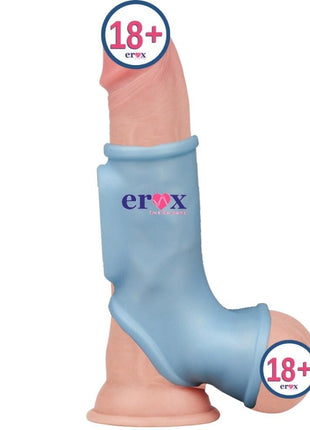 Lovetoy Silk Knights Ring Blue Testis Geçirmeli Titreşimli Yarım Penis Kılıfı