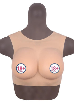 Bodysuit Crossdresser Brown Askılı Giyilebilir Silikon Göğüs M Beden