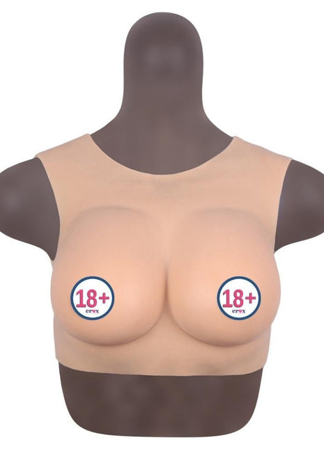 Bodysuit Crossdresser Brown Askılı Giyilebilir Silikon Göğüs M Beden