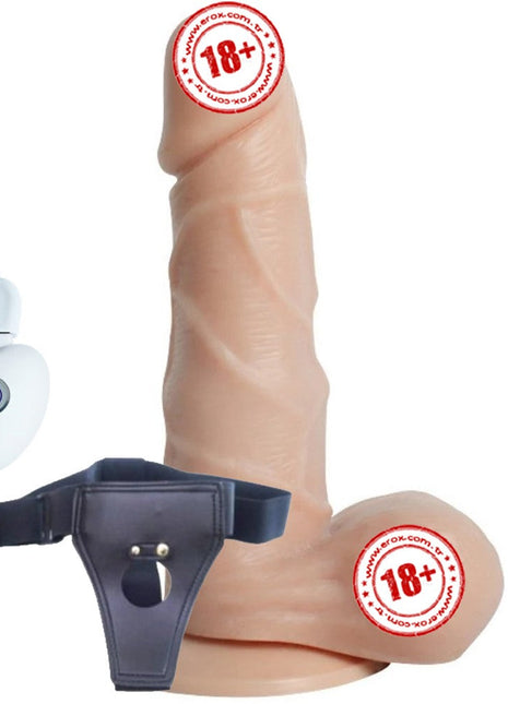 Shequ Swaying 14 Cm Kemerli Dönebilen Titreşimli Penis