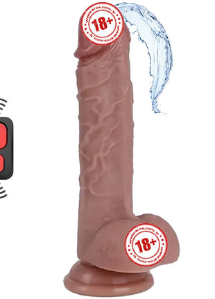 Shequ Dave Vibrating Dildo 21.5 Cm Boşalabilir Realistik Penis SQ-WBD10142-V