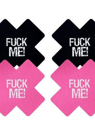 Lovetoy Fuck Me Cross Pattern Nipple Pasties Göğüs Ucu Bandı 2 Çift