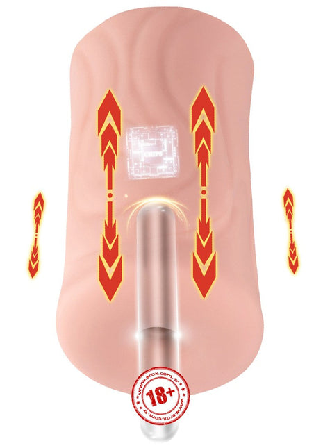 Shequ No.1 White Vagina İleri Geri Hareketli Vajina Masturbator SQ-MAT60135