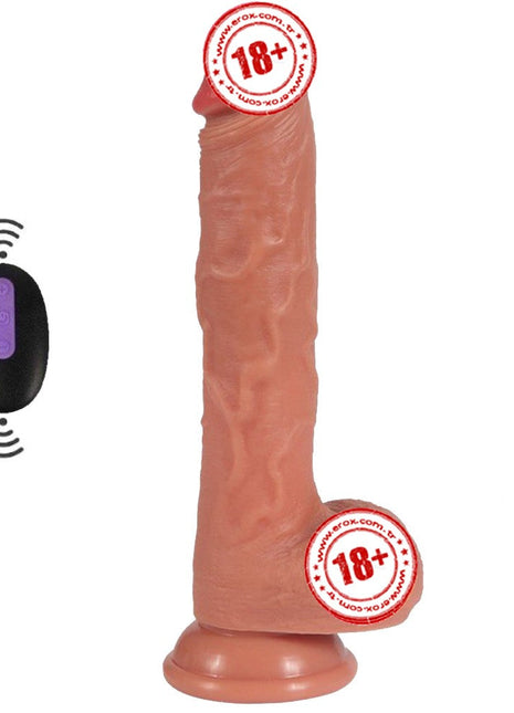 Shequ Harlan Telescopic Dildo İleri Geri Hareketli Realistik Penis SQ-T10015
