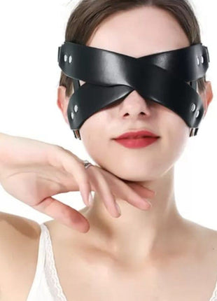 Fetish Fantasy Cross Mask Eye Position Deri Göz Maskesi