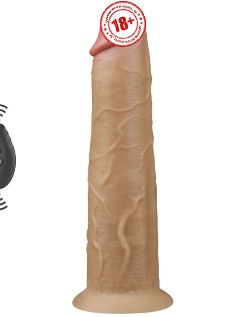 Lovetoy Dual Layered Platinum Silicone 22.8 Cm Titreşimli Realistik Penis
