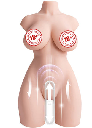 Shequ Tidy Doll İtme Fonkiyon İskelet Yarım Vücut Masturbator SQ-MAT20066