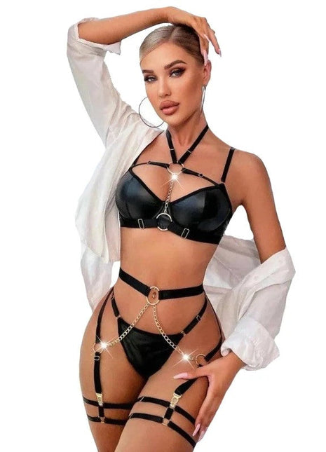 Erox Fantasy Wear Lingerie Dreams Zincirli Jartiyer Takım