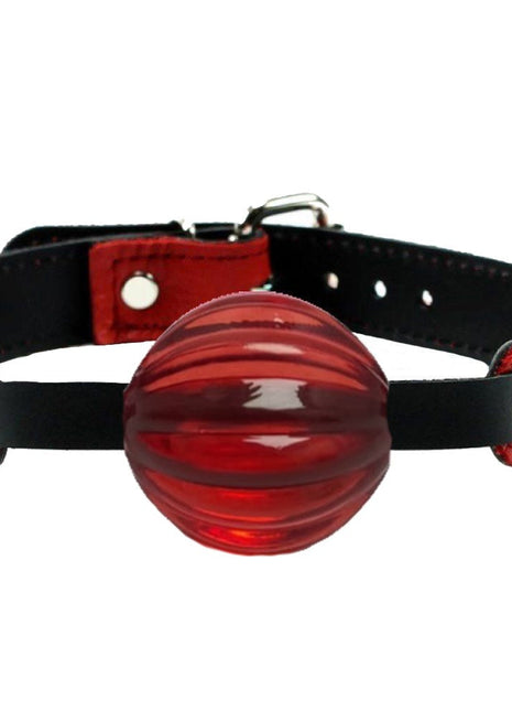 Erox Fetish Fantasy Series Master Blix Ball Gag Deri Ağız Topu-Kırmızı