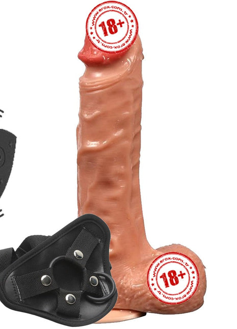 Shequ Bronte Rotating Dildo 20.5 Cm Kemerli Dönebilen Realistik Penis