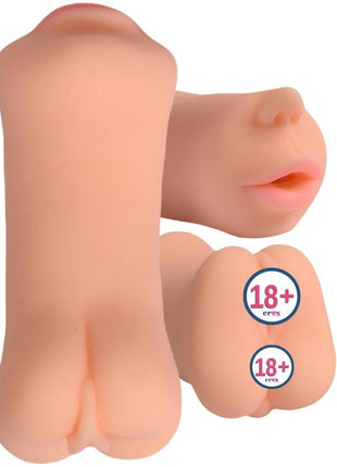 Xise Meinai 3 İşlevli Oral Vajinal ve Anal Masturbator
