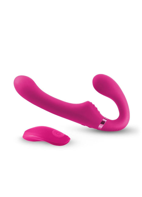 Uzaktan Kumandalı Shı Shı Midnight Rider Strapless Strap-on Pink