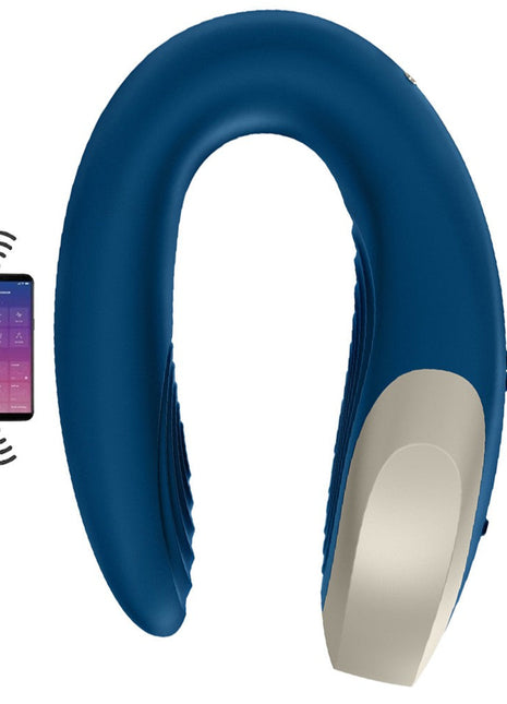 Satisfyer Double Love Blue Telefon ve Kumanda Kontrollü Vibratör