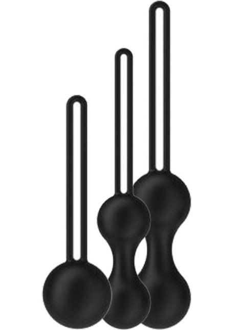 Erox Kegel Balls Exercisers Metal Ağırlıklı Kegel Egzersiz Topu Set-Black